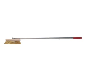 Perie Vatra Cuptor, 18 cm cu Fire Alama, Maner Aluminiu Netratat 150 cm