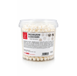 Perle Zahar Alb Perlat Ø 9 mm, 1 Kg