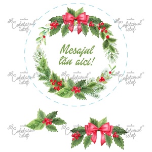 Personalised Printed Sugar Paste Personalised Christmas 1 Model, Ø 20 and 2 Decorations, A4 - Confectioner Istet - Img 2