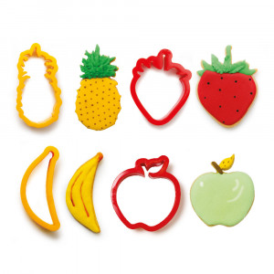 Plastic Fruit Cutters - Pineapple, Banana, Strawberry, Apple R 7 - 10 cm, 4 pieces - Img 3