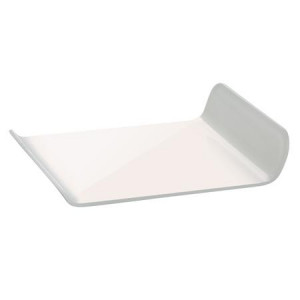 Plastic Presentation Monoportion Presentation Plastic Base, White Rectangular Model, 9.7 x 8 x H 2 cm, Set 100 pcs