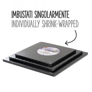 Platou Tort Patrat Negru, 25 x 25 x H 1.2 cm - Img 3