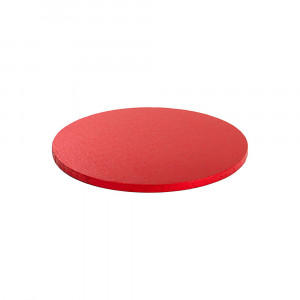 Platou Tort Rotund Rosu Satinat, Ø 25 x H 1.2 cm