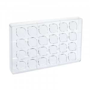 Polikarbonát forma 24 db csokoládé praliné VIP modell 3.2 x 3.2 x H 2.3 cm, 9 gr, VIP Mount 3.2 x 3.2 x H 2.3 cm, 9 gr - Img 4
