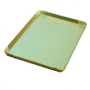 Presentation Tray Aluminium Presentation Tray Eloxat Gold-plated, 4 edges, 37.5 x 24.5 x H 2 cm