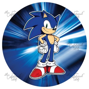 Printed Sugar Paste Sonic Model 4, Ø 20 cm - Confectioner Istet