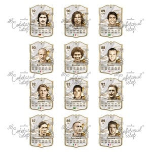 Printed Waffle FIFA Cards FIFA Legendary Footballers Model 2, 12 Decorations Ø 6.5 cm, A4 - Confectioner Istet