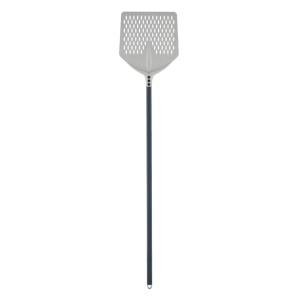 Professional Square Perforated Pizza Shovel GF, Anodised Aluminium, 33×33 cm, Handle 120 cm