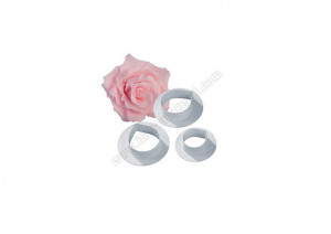 Rose Petals - Plastic Cutters Ø 3.2 - 4.7 cm, Set of 3 pcs - Img 2