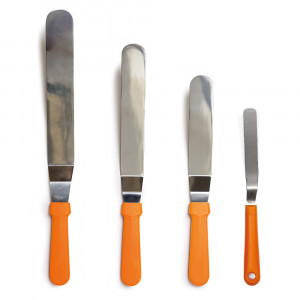 Rozsdamentes acélból készült, szögletes kiegyenlítő spatula, lapát 20 x 3,6 cm hosszúsággal - Img 3