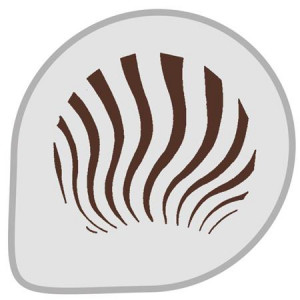 *Sablon műanyag kerek dekorációs zebra Ø 26 cm