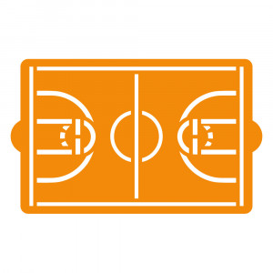 Sablon Plastic Decor Top, Basketball Court Model, 30 x 20 cm - Img 1