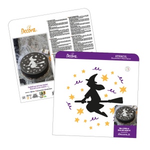 Sablon Plastic Decor Top, Model Halloween Vrajitoare Ø 25 cm - Img 3