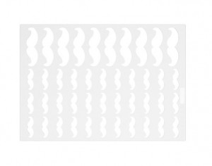 Sablon Silicone Mustache 2 Models - 43 decorations 7 x H 2.1, 3.8 x H 1.2 cm - Img 2