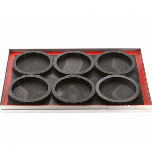 Set Tarte Ø 15 cm, 2 Microperforated Copper + Silicon mould 2 cavities - Img 7
