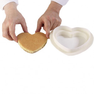 Silicon Cake Tin Inima 3D Ti Amo + Cutter, 17 x 16.4 x H 6.3 cm - Img 5
