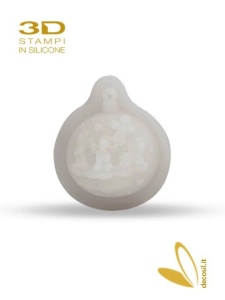 Silicon Christmas mould - 3D Globe with Angels, Ø 8 cm - Img 2
