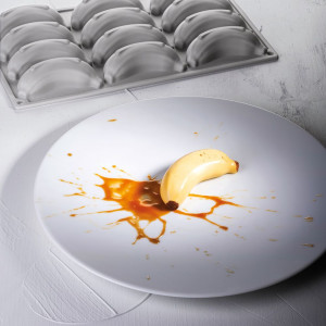 Silicon Gourmand Banana mould 9 x 4.05 x H 2.5 cm, 12 cavities - Img 7