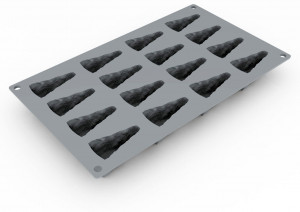 Silicon Gourmand Cheese mould 5.7 x 3 x H 2.7 cm, 16 cavities, 26 ml - Img 4
