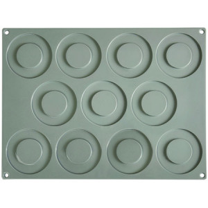 Silicon Gourmand mould Small circle Ø 9 x H 0.35 cm, 11 cavities - Img 2
