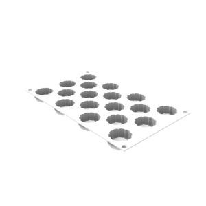 Silicon mould Charlotte XS 16 Ø 3.8 x H 1.8 cm, 18 cavities x 16 ml - Img 3