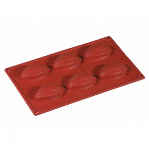 Silicon mould Fruct Cacao 7.6x4.6xh2.3cm, 6 cavities