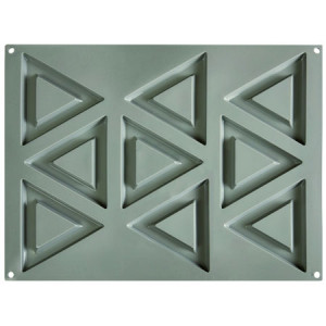 Silicon mould Gourmand Triangles 12 x 12 x H 1 cm, 9 cavities - Img 2