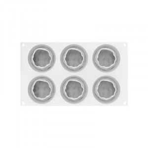 Silicon mould Syrio Ø 6.8 x H 5.8 cm, 6 cavities, 120 ml - Img 3