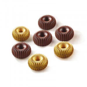 Silicon Praline mould Silikomart 3D Crown Ø 3 x H 1.5 cm, 9 ml, 11 cavities (SCG49) - Img 2