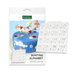 Silicone Alphabet mould on pennants 2.3 x 2 cm - Img 1