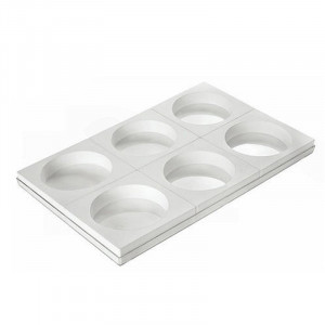 Silicone cake tin Ø 16 x H 5 cm, tray 6 cavities - Img 1