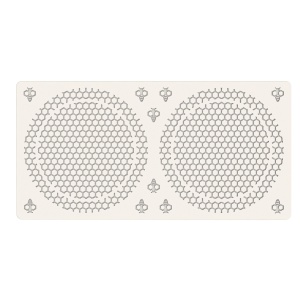 Silicone Decor Top/Honeycomb Insert Mould, Ø 14–18 x H 0.3 cm, 14 cavities, 55 ml - Img 3