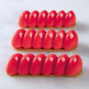 Silicone Domino mould, Single-portion 12.6 x 3.3 x h 3.2 cm, 80 ml, 14 cavities - Img 1