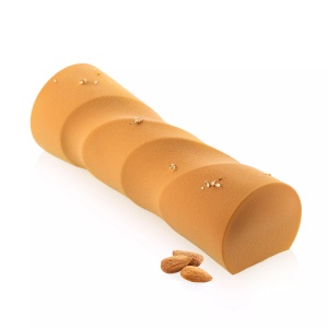 Silicone Log-Shaped Mould, Buche Spin, 25 x 8.4 x H 7 cm, 1000 ml