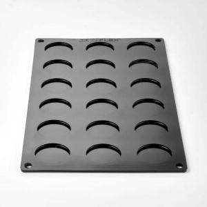 Silicone Macaroon mould kit 2 x 18 cavities, Ø 4 x H 2.5 cm, 30 ml - Img 2