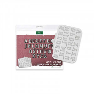 Silicone mould Alphabet Gothic style - Large letters, H 2 cm - Img 4