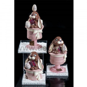 Silicone mould Bunnies in 3D Magic Bunny, Ø 11.5 x H 16.5 cm - Img 2