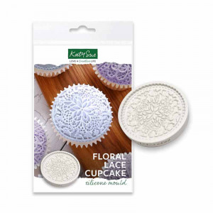 Silicone Mould Round Decor Round / Top Cupcake with Vintage Lace Ø 7 cm - Img 1