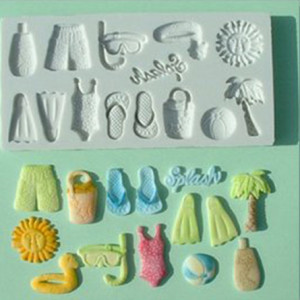 Silicone Mullage Seaside Holiday, Ø 2 - 2.5 cm, 14 Subjects - Img 1