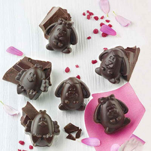 Silicone Praline mould Silikomart Paste 3.4 x 3.4 x H 1.8 cm, 8.7 ml, 12 cavities (SCG30) - Img 2