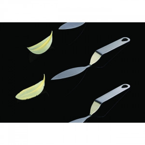 Spatula Inox Decor Ciocolata - Pene / Fulgi, 10x2.4 cm - Img 7