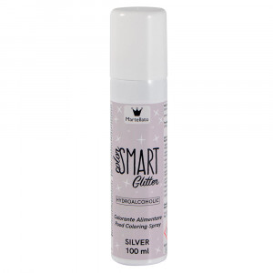 SPRAY ezüstös csillámpor - zsírban oldódó ételfesték, 100 ml - Azo mentes