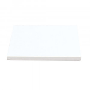 Square Cake Plate White Satin, 30 x 30 x H 1.2 cm - Img 1