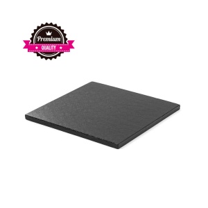 Square Cake Tray Black, 30 x 30 x H 1.2 cm