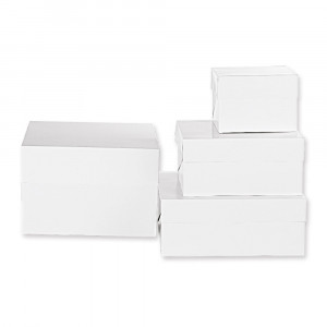 Square Dessert / Cake Box, White Cardboard, 30.5 x 30.5 x H 30 cm - Img 3