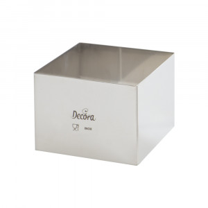 Square stainless steel frame 18 x 18 x H 6 cm - Img 1