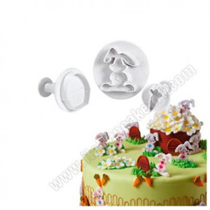 *Squirrel, Bunny and Carrot - Plastic Cutters with Extractor, Set of 3 pcs - Img 2