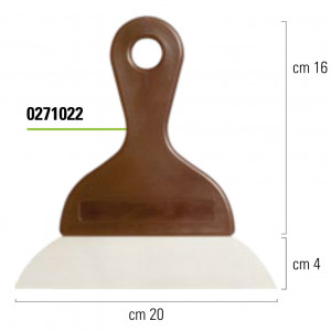 Stainless Steel Scraper with Plastic Handle, Blade 20 x 4 cm, H 20 cm - Img 2