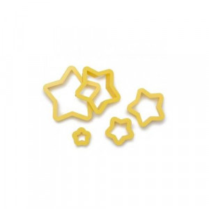 Stea - Decupatoare Plastic Ø 2 - 10 x H 2.2 cm, Set 5 Buc