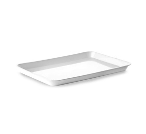 Straight-edged tray, White Plexiglas, 35.5 x 25.5 cm - Img 1